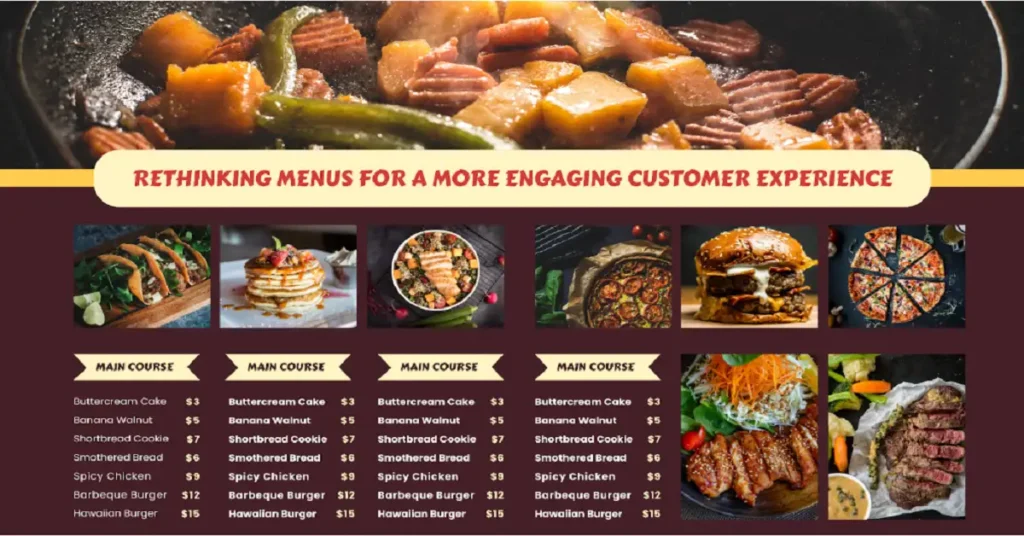 explore solutions for menu design